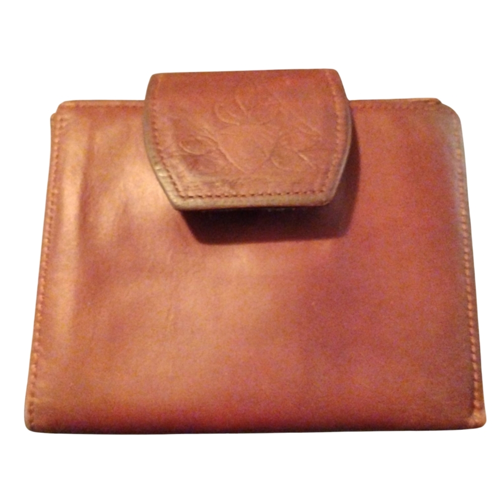 vintage Rolfs Brown Leather Wallet With Kisslock - Picture 2 of 11